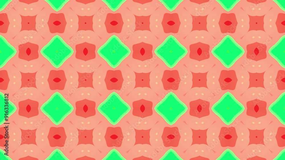 Kaleidoscope seamless looped patterns motion graphics background. Kaleidoscope seamless looped patterns motion graphics background.