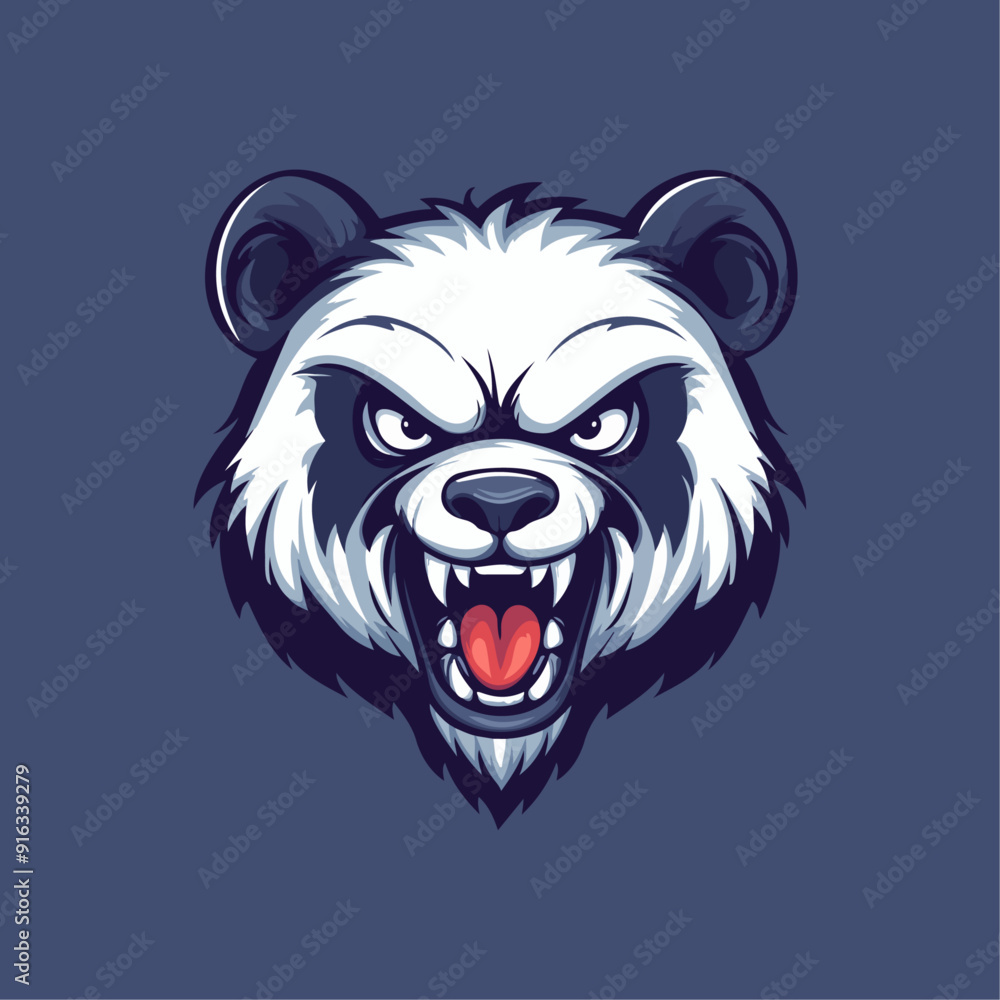 Obraz premium panda mascot logo design