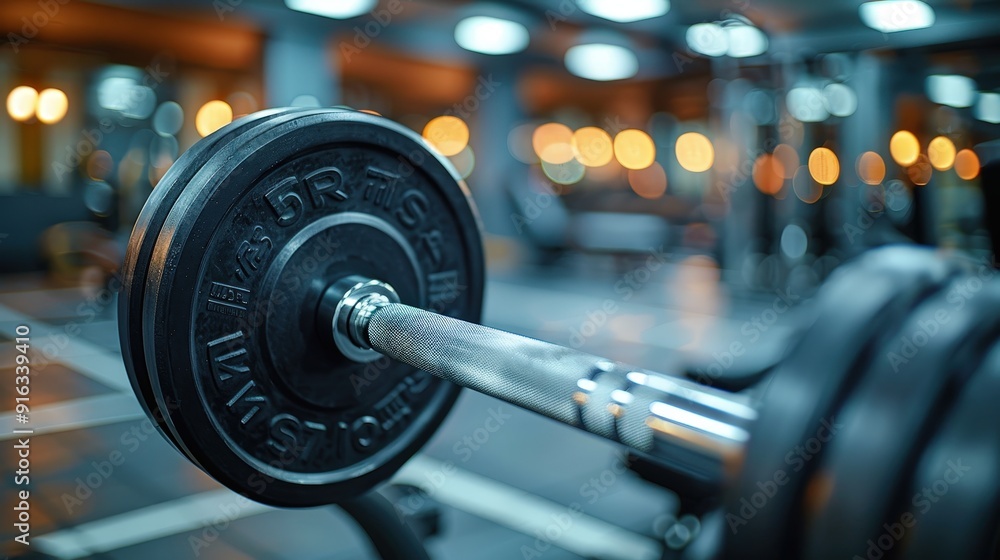 Fototapeta premium Close-up of a Weight Plate in a Gym.