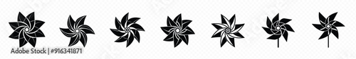 Pinwheel icon on transparent background