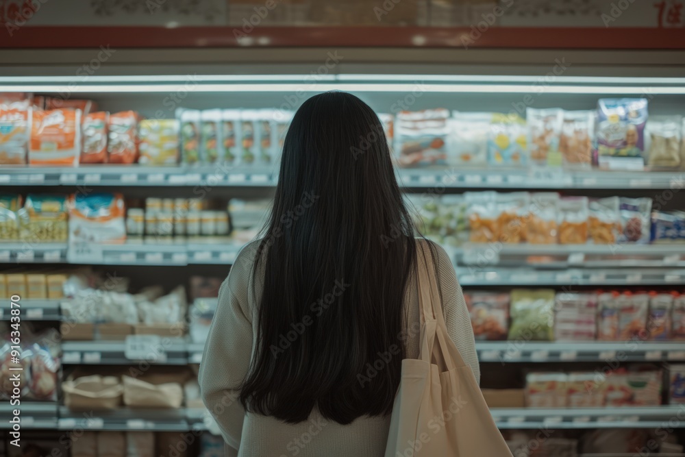 Woman Shopping at a Supermarket Woman Shopping at a Supermarket