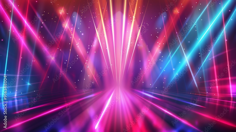 Naklejka premium Futuristic High Speed Light Tail with Night City Background