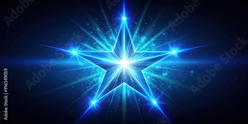 Wallpaper Mural Blue glow star with a vibrant and mesmerizing light effect, blue, glow, star, light, vibrant, mesmerizing, celestial Torontodigital.ca