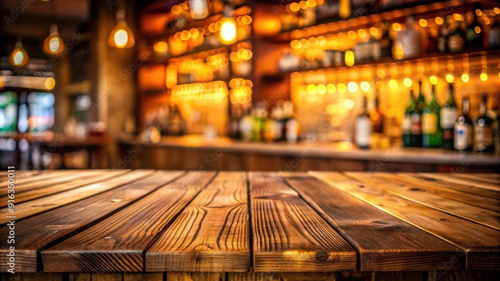 Wooden table with blurred beverages bar backdrop , bar, drinks, cocktails, restaurant, cafe, interior, wooden, table Wooden table with blurred beverages bar backdrop , bar, drinks, cocktails, restaurant, cafe, interior, wooden, table