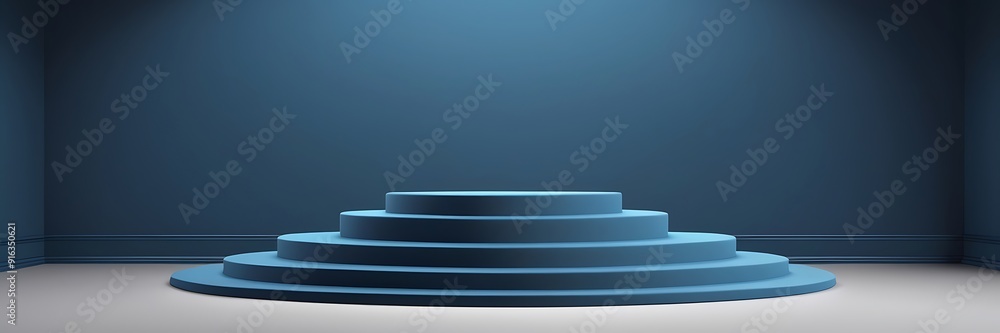 Obraz premium Realistic pastel mock-up for products promotion. Abstract modern minimal background with empty podium