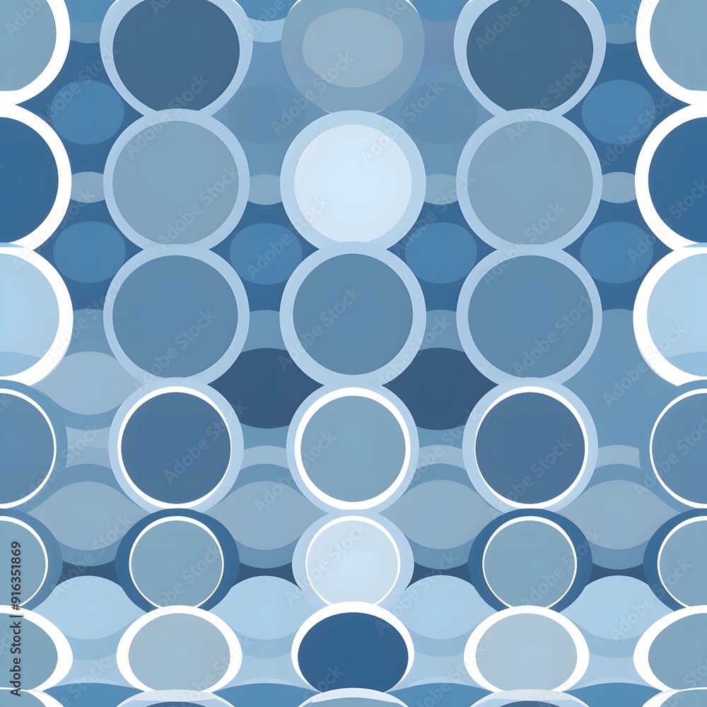 Geometric pattern of blue circles creating a soothing abstract design. Geometric pattern of blue circles creating a soothing abstract design.
