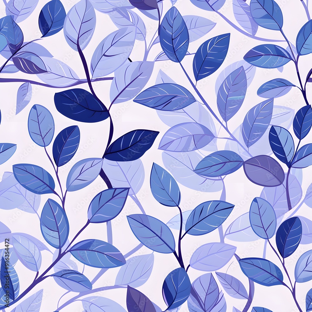 A seamless pattern of delicate purple leaves on a light background. A seamless pattern of delicate purple leaves on a light background.