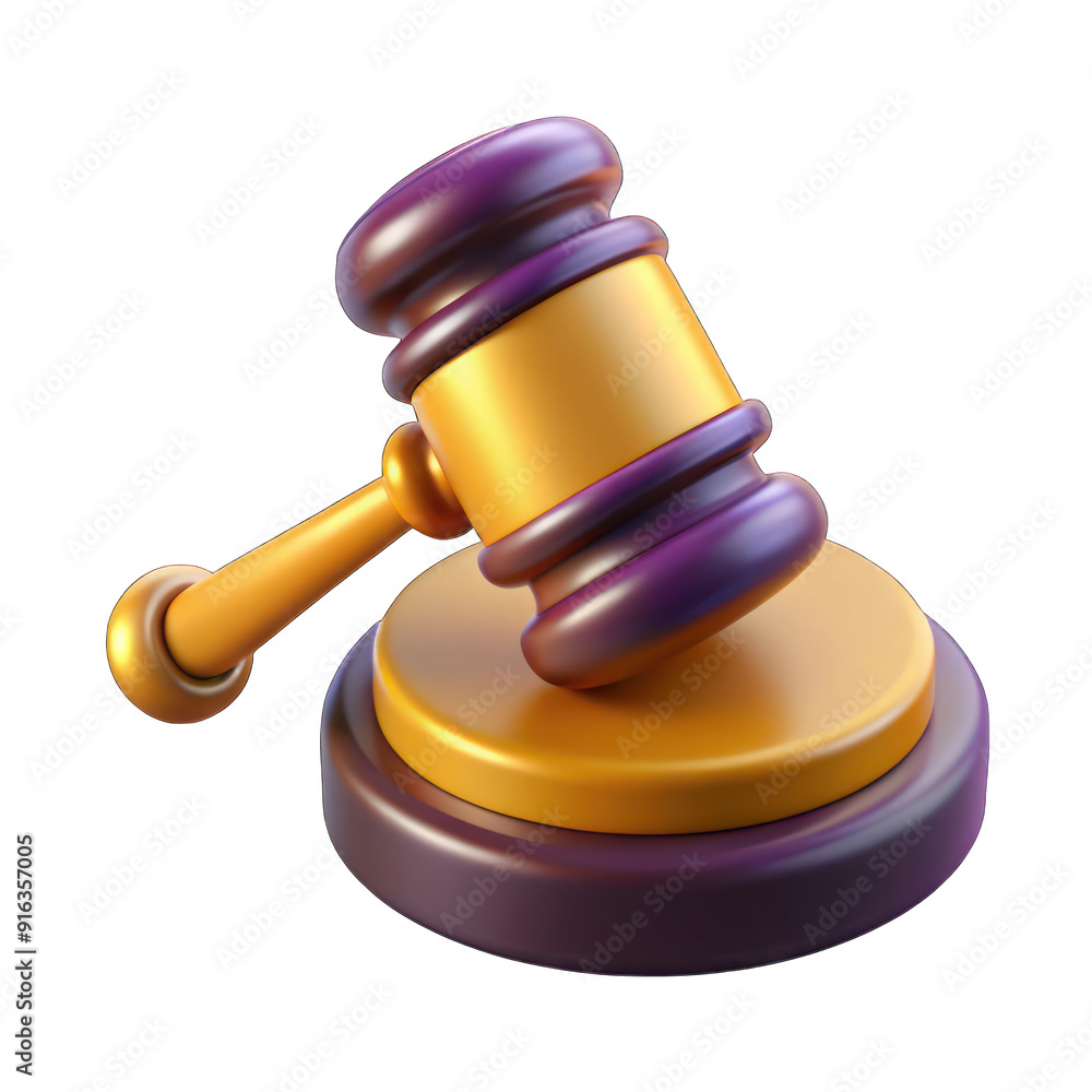 Gavel 3d isolated on transparent background Gavel 3d isolated on transparent background