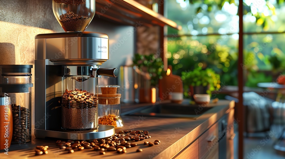 coffee beans inside electric coffee grinder machine coffee beans inside electric coffee grinder machine