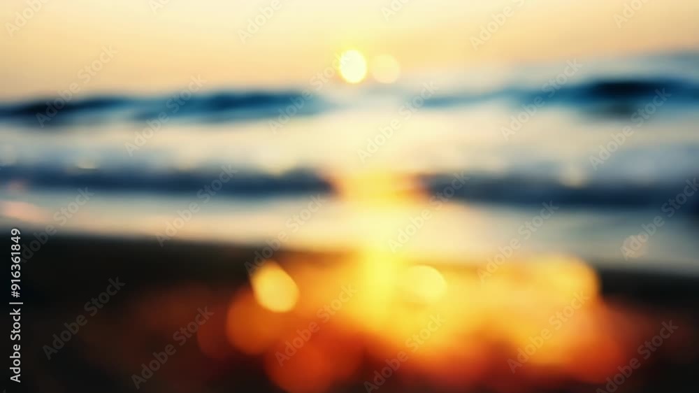 The sandy beach is transformed into a magical setting as the bonfires light reflects off the nearby ocean waves. Light leaks bokeh The sandy beach is transformed into a magical setting as the bonfires light reflects off the nearby ocean waves. Light leaks bokeh