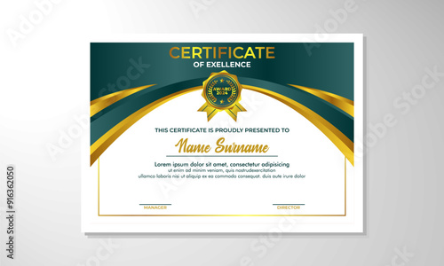 elegant gradient certificate design template