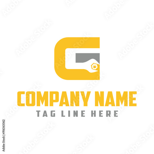 Free Download Letter G wrench  logo vector - GFXLoad