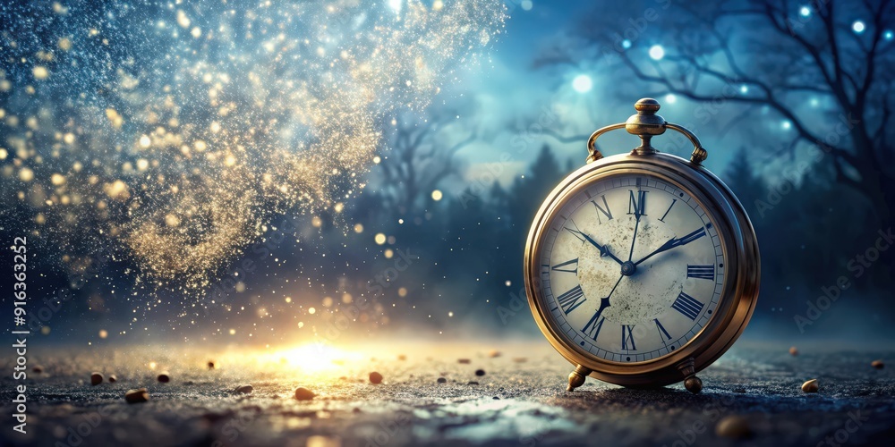A concept representing the fleeting nature of time in a scientific context, ephemeral, time, clock, hourglass, hour A concept representing the fleeting nature of time in a scientific context, ephemeral, time, clock, hourglass, hour