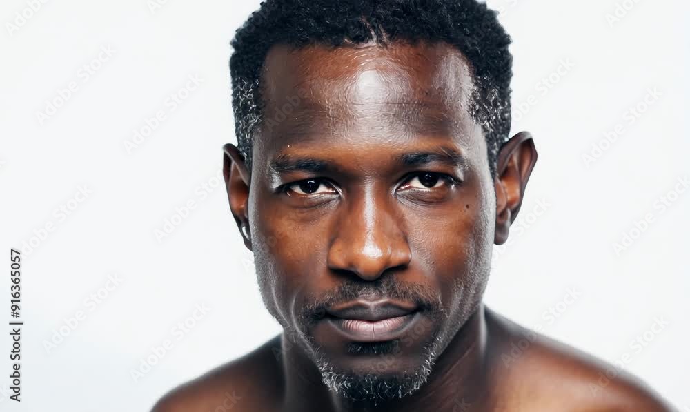 Portrait video of a Peruvian man in his 40s against a white background Portrait video of a Peruvian man in his 40s against a white background