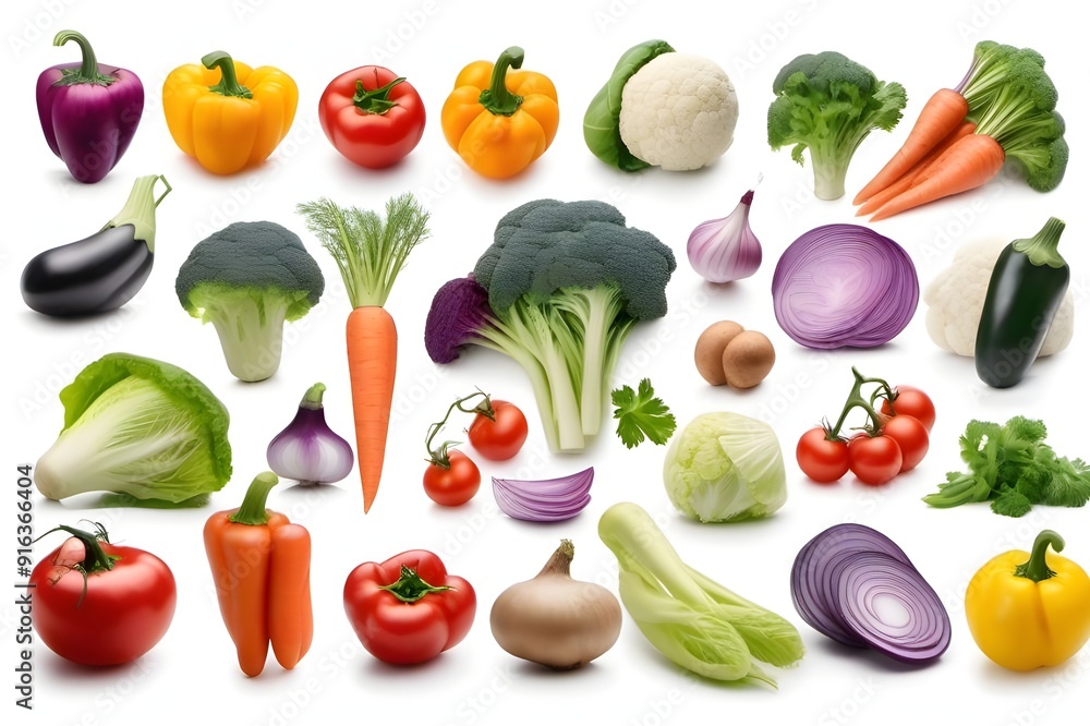 Set of vegetable designs Set of vegetable designs
