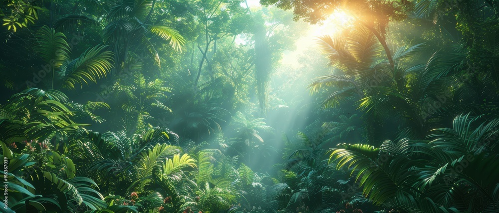 Sunlight Through Jungle Canopy Sunlight Through Jungle Canopy