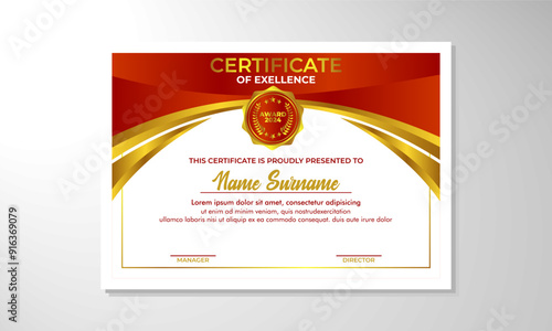 elegant gradient certificate design template