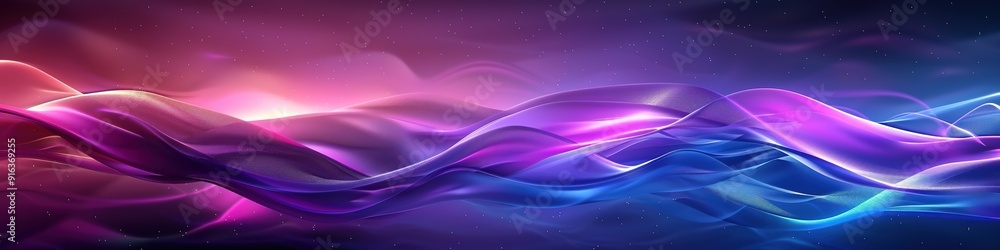 Naklejka premium Abstract colorful wave pattern on dark background