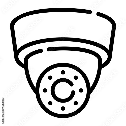 security camera Line Icon