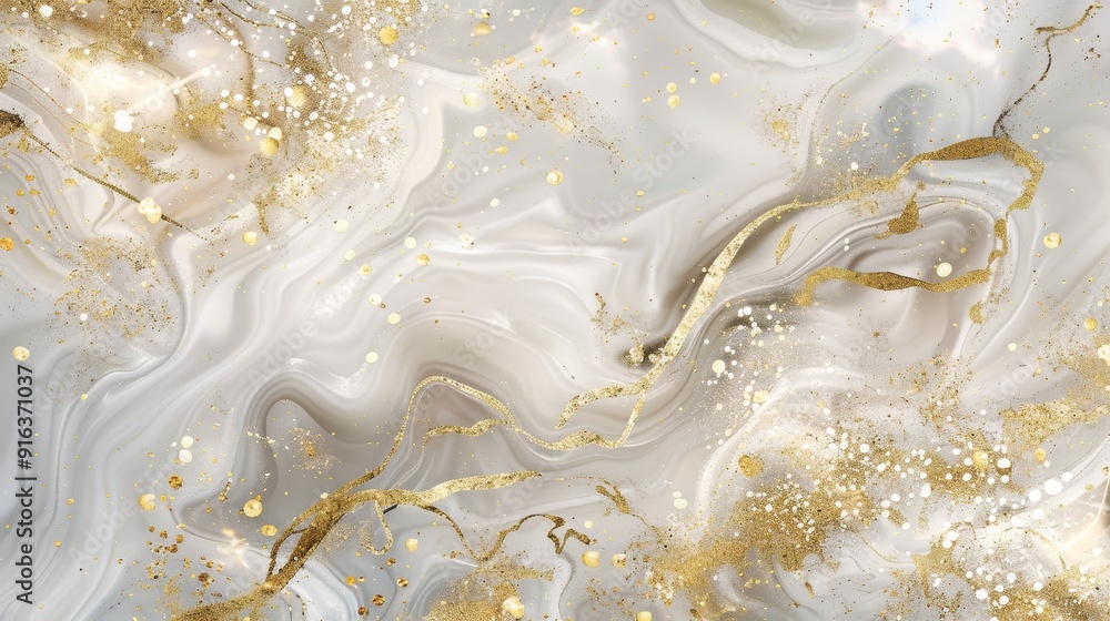 Swirling patterns of gold and gray create an elegant and modern abstract design Swirling patterns of gold and gray create an elegant and modern abstract design