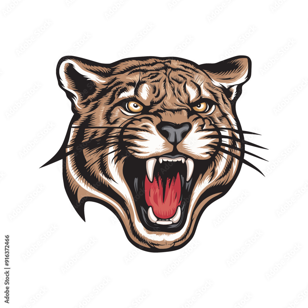 puma roar design illustration icon puma roar design illustration icon