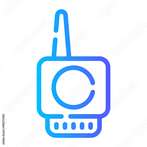 walkie talkie Line Gradient Icon