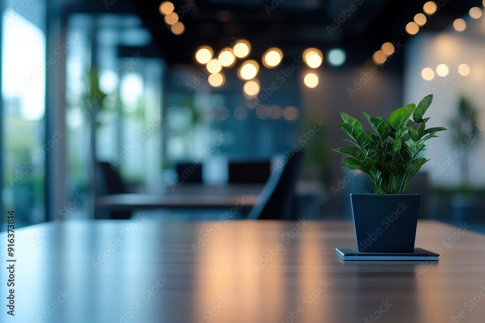 Blur background of modern office for the corporate business team with generative ai Blur background of modern office for the corporate business team with generative ai