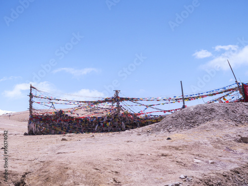 landscape in the cold desert and mountain