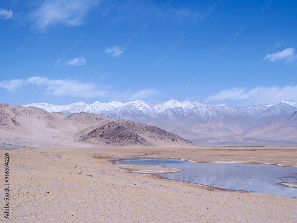 landscape with mountain, sky and clouds landscape with mountain, sky and clouds