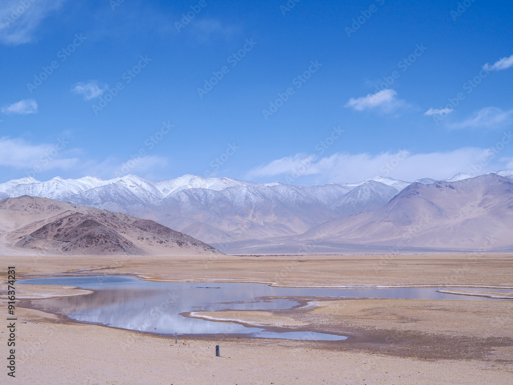 landscape with mountains, sky and clouds landscape with mountains, sky and clouds