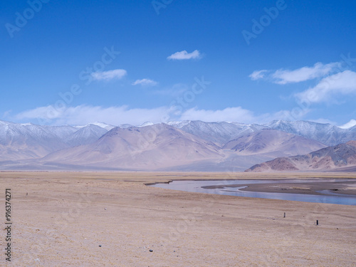 lake in the mountains in winter