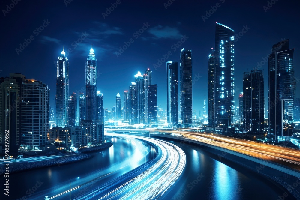 Fototapeta premium make the coolest best looking wide web page banner with lots of images for the job profession article website with generative ai
