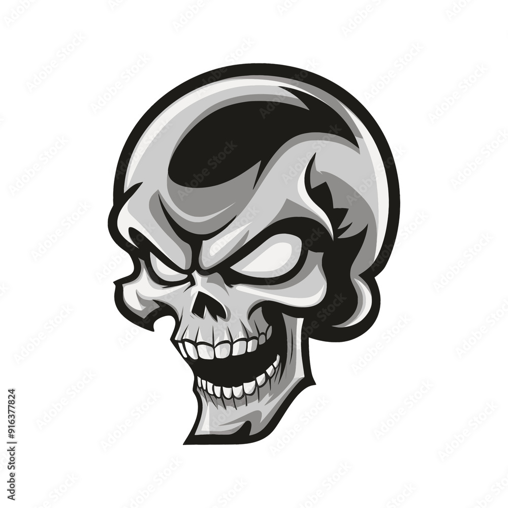 skull head character design illustration logo skull head character design illustration logo
