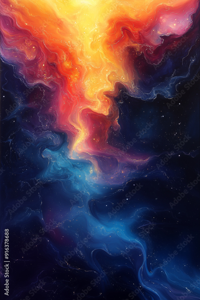 Colorful starry sky and nebula background Colorful starry sky and nebula background