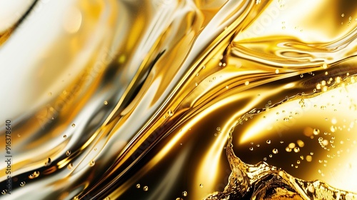 Luxury gold and black liquid background