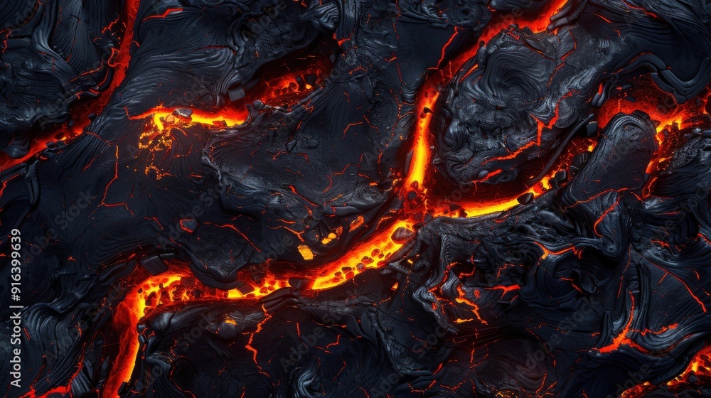 A mesmerizing lava texture background with glowing, molten rock in vibrant reds and oranges, contrasting with dark, solidified lava, creating a dramatic and intense visual effect A mesmerizing lava texture background with glowing, molten rock in vibrant reds and oranges, contrasting with dark, solidified lava, creating a dramatic and intense visual effect
