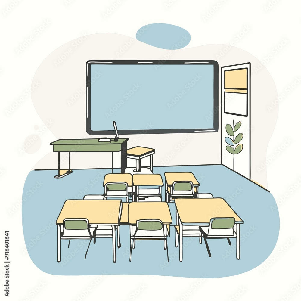 Classroom Scene illustration Classroom Scene illustration