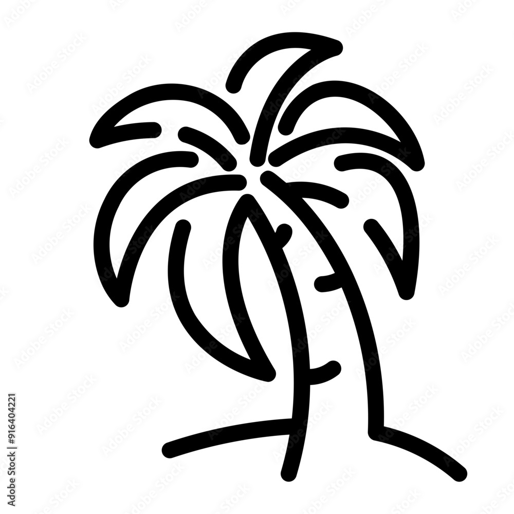 palm tree Line Icon palm tree Line Icon
