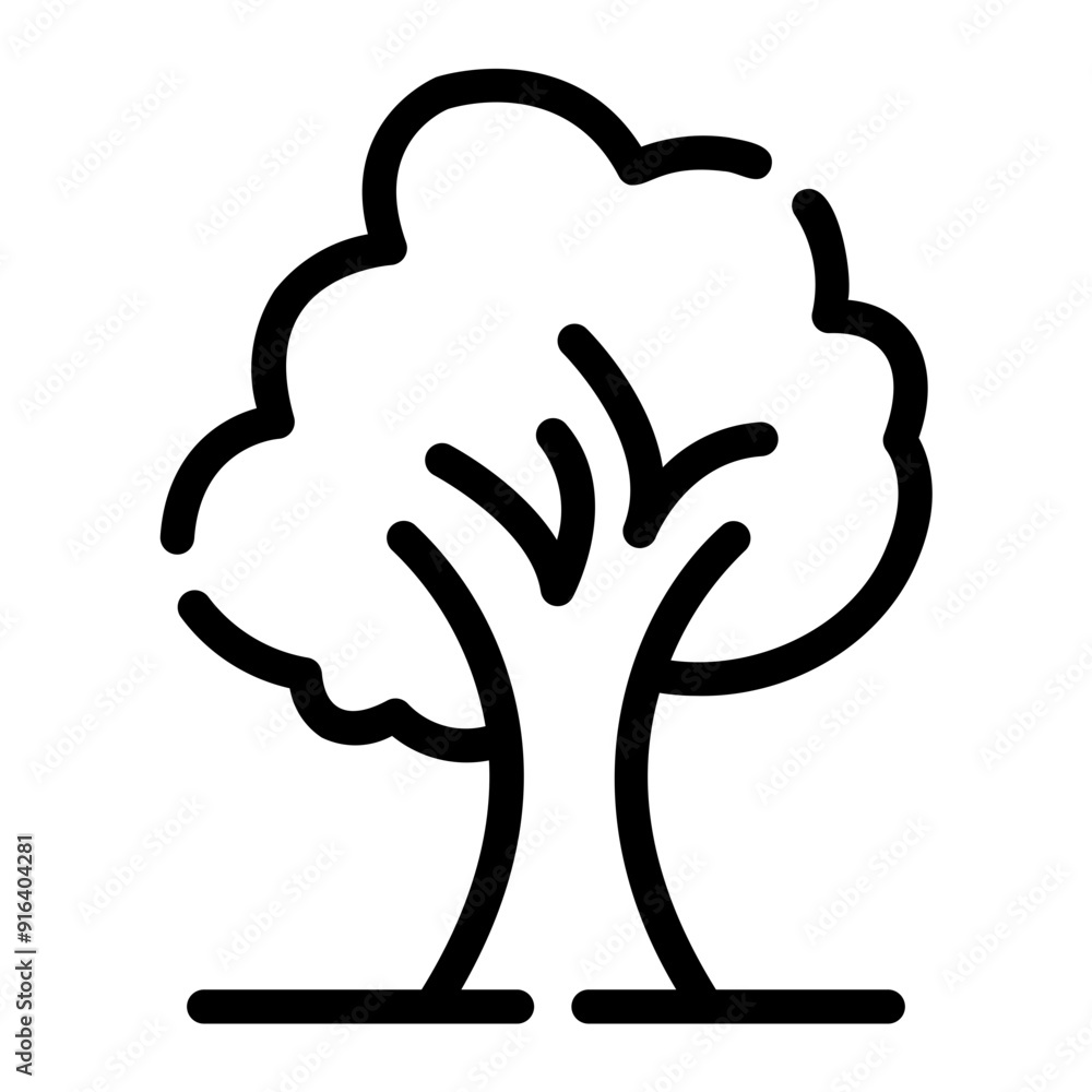 tree Line Icon tree Line Icon