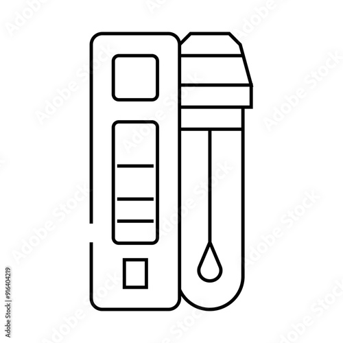 test for influenza a and b viruses line icon vector. test for influenza a and b viruses sign. isolated contour symbol black illustration
