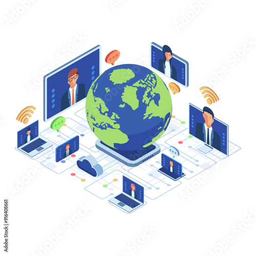 Isometric Global Connectivity with Team Conference Over Internet