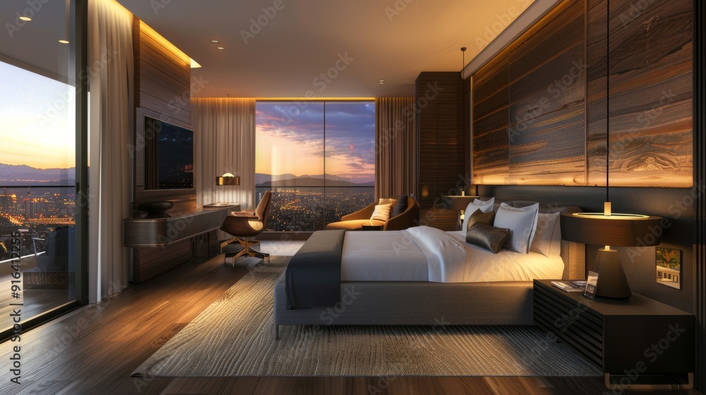 beautiful hotel room with a view of the big city beautiful hotel room with a view of the big city
