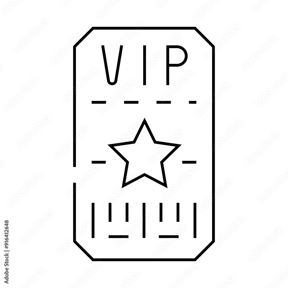 vip card of night club line icon vector. vip card of night club sign. isolated contour symbol black illustration vip card of night club line icon vector. vip card of night club sign. isolated contour symbol black illustration