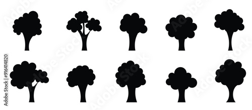 Collection of trees illustration Can be used illustrate any nature lifestyle topic vector