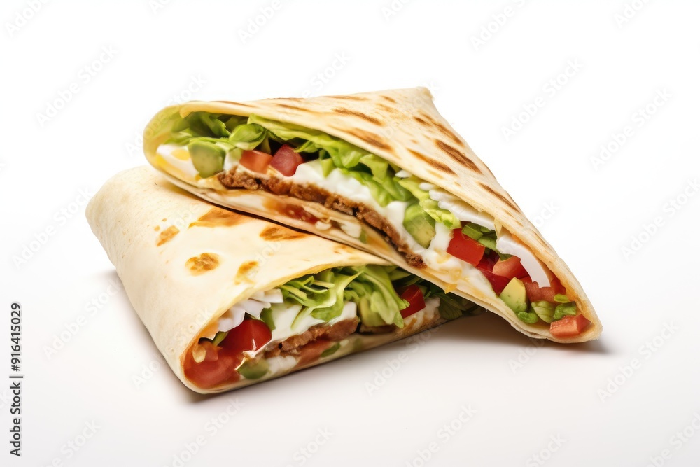 Quick Crunch Wrap , white background.