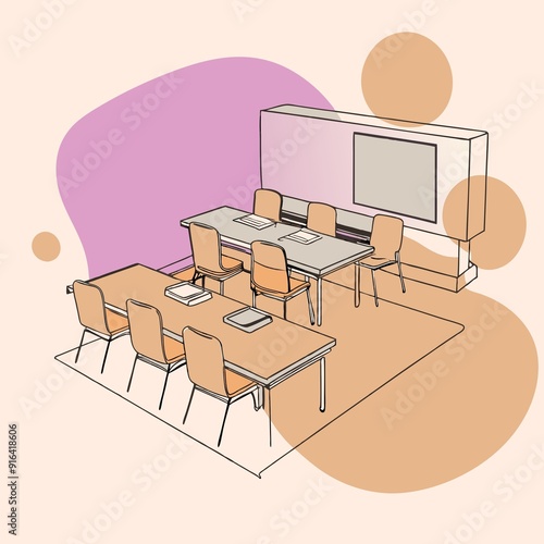 Classroom illustration photo