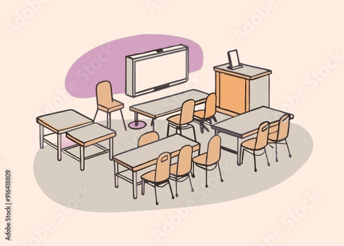 Classroom illustration photo