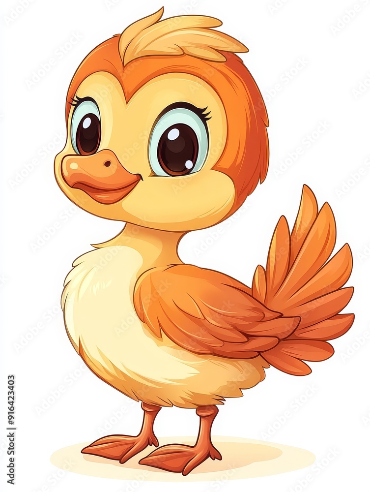 Cute Cartoon Duckling Illustration Cute Cartoon Duckling Illustration