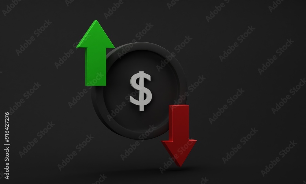 3d illustration of bitcoin grey coins light black background with up and down arrows 3d illustration of bitcoin grey coins light black background with up and down arrows