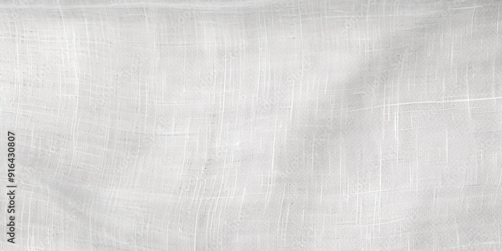 Fototapeta premium Seamless subtle white linen textile transparent background texture overlay.
